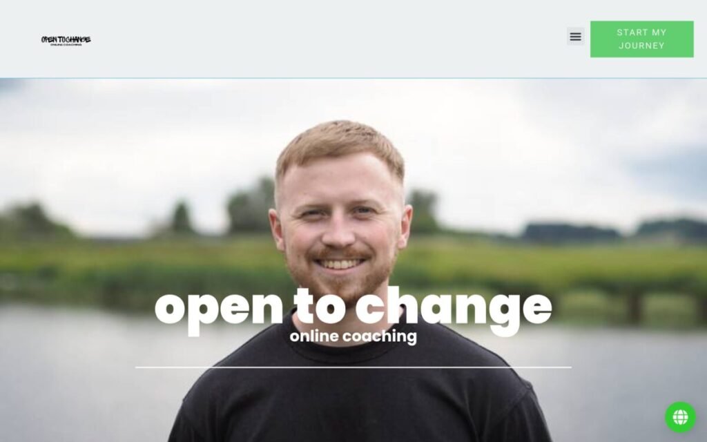 Screenshot of the Open to Change website homepage